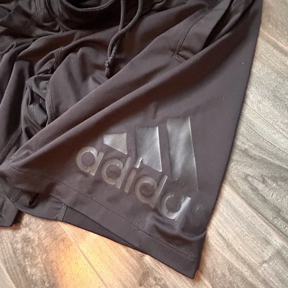 Adidas Black Athletic Shorts Lightweight Performance - Picture 5 of 6